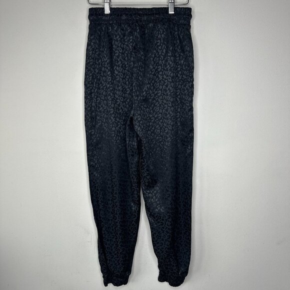 NWOT Zara Womens Black Leopard Print Tie Waist Joggers Size Small Lightweight - Picture 5 of 12